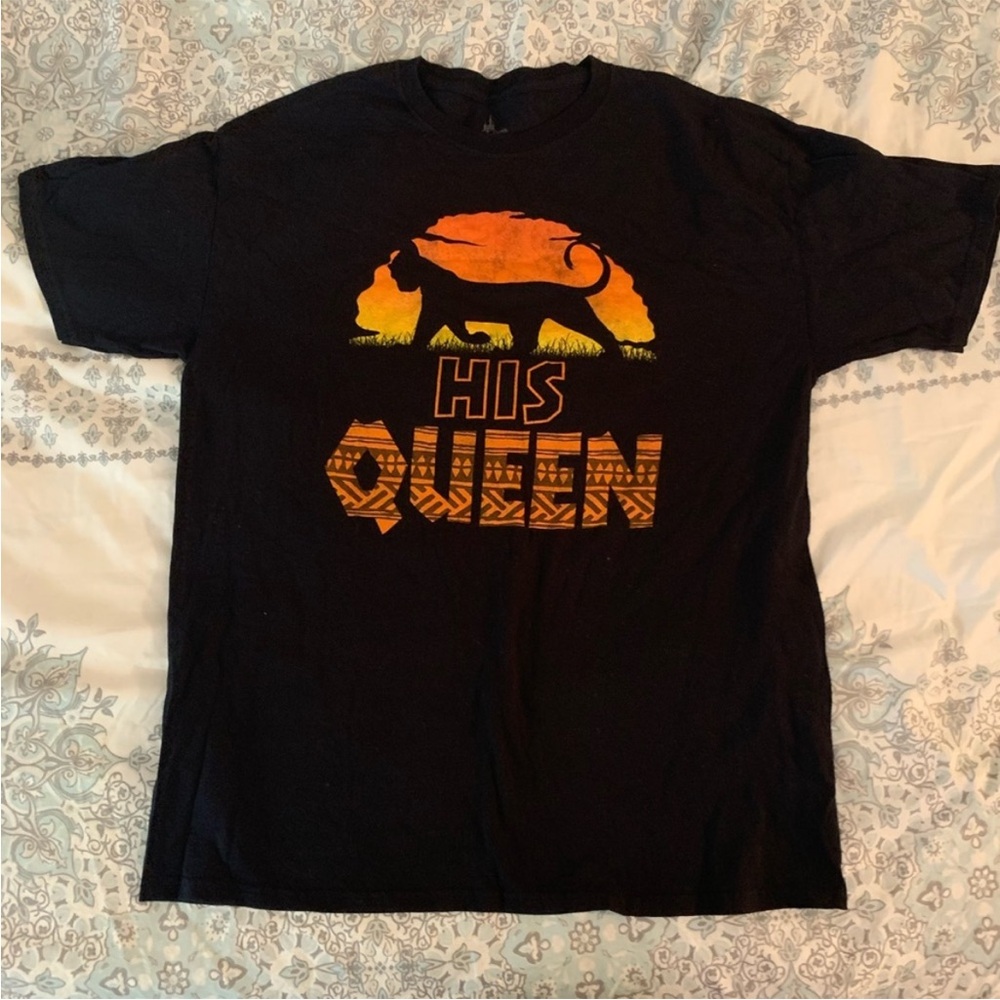 Black 'His Queen' Graphic T-Shirt